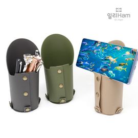 [Ilri-Ham] smartphone holder pen holder-leather interior pencil case smartphone holder-Made in Korea
